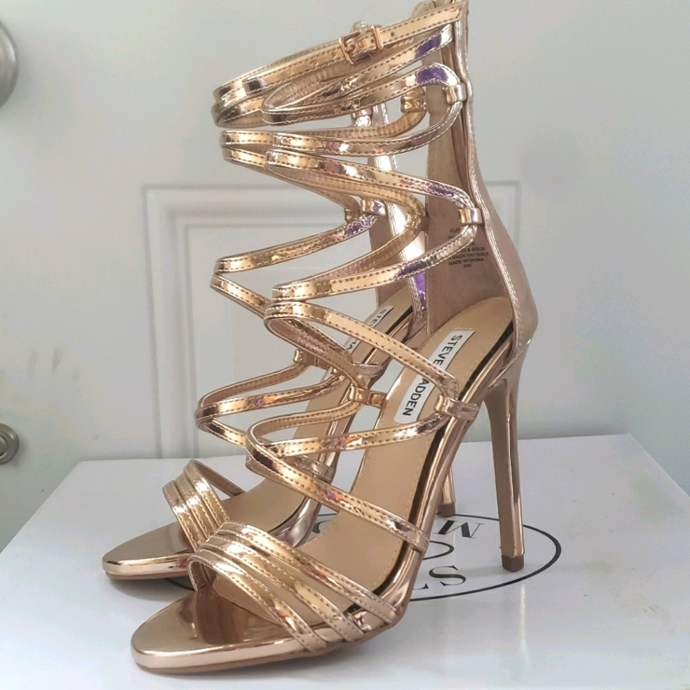 Steve Madden Rose Gold Gladiator Heels